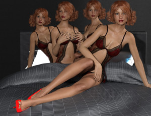 Картинка 3д+графика люди+ people девушки фон взгляд