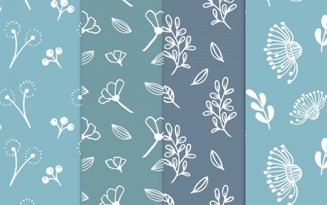 Обои картинки фото векторная графика, цветы , flowers, синий, голубой, узор