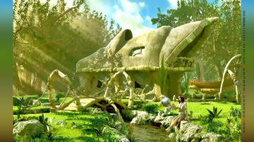 Картинка календари фэнтези 2019 calendar дом постройка природа женщина девушка