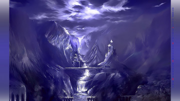 Картинка календари фэнтези calendar 2019 водоем строение гора постройка