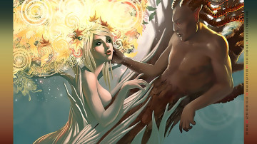 Картинка календари фэнтези существо ласка нежность calendar 2019 мужчина женщина девушка