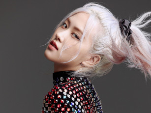 Картинка музыка black+pink азиатка профиль пепельные волосы