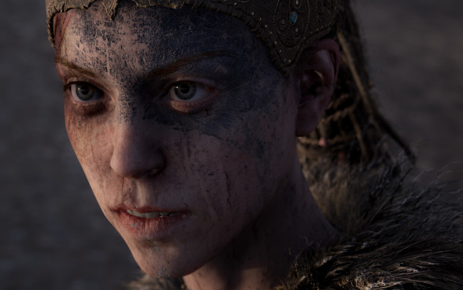 Обои картинки фото видео игры, hellblade, девушка, лицо, грязь
