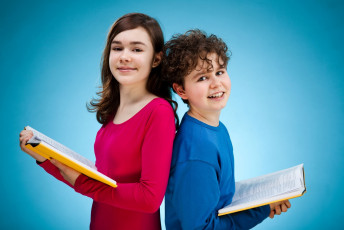 Картинка разное дети девочка мальчик книги