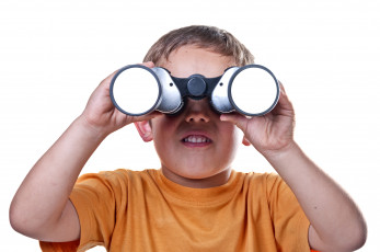 Картинка разное дети мальчик бинокль