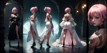 Картинка фэнтези девушки нейросети графика нейроарт ai art нейронные сети рисунки нейро искусство