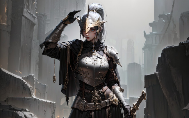 Обои картинки фото фэнтези, девушки, нейросети, графика, нейроарт, ai, art, нейронные, сети, рисунки, нейро, искусство