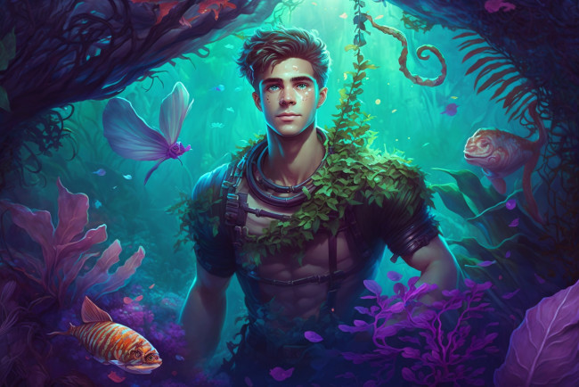 Обои картинки фото фэнтези, люди, нейросети, графика, нейроарт, ai, art, нейронные, сети, рисунки, нейро, искусство, парень