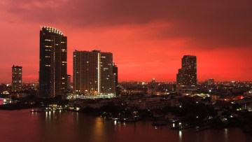 Картинка города -+огни+ночного+города городской здания огни большой город