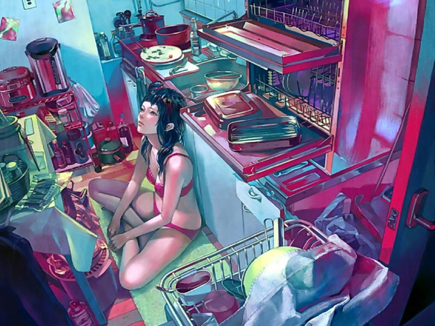 Обои картинки фото рисованные, люди