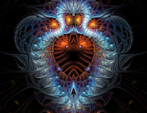 Картинка 3д графика fractal фракталы абстракция