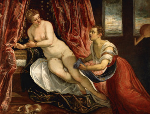 обоя tintoretto, danae, рисованные