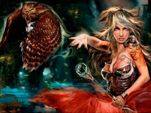 Картинка фэнтези магия колдунья