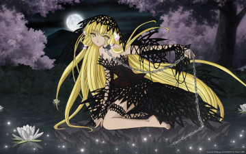 Картинка аниме chobits ночь луна цепи девушка