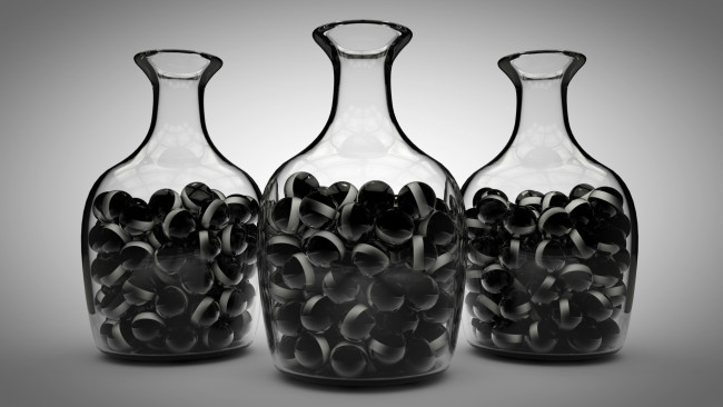 Обои картинки фото 3д, графика, другое, шарики, банки