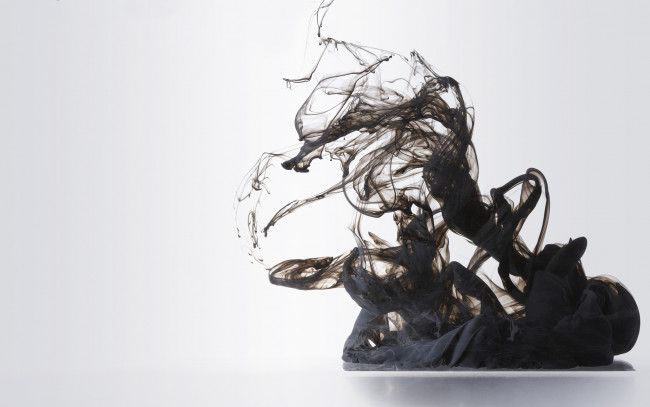 Обои картинки фото 3д, графика, abstract, абстракции, черный, фон, дым