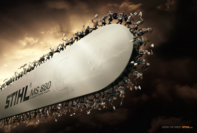 Обои картинки фото бренды, другое, викинги, бензопила