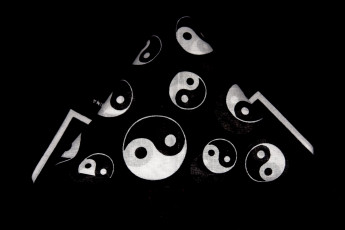 Картинка 3д графика yin yang инь Янь инь-янь