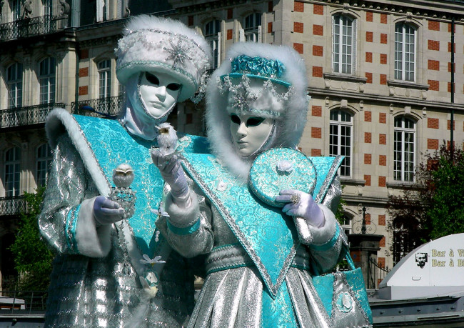 Обои картинки фото разное, маски, карнавальные, костюмы, венеция, карнавал