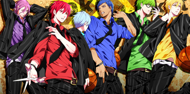 Обои картинки фото аниме, kuroko no baske, tetsuya, kuroko, yuna, shintarou, midorima, no, basket, ryouta, kise, баскетбол, куроко, daiki, aomine, atsushi, murasakibara, seijuurou, akashi