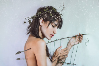 Картинка девушки -unsort+ креатив форма текстура цвет