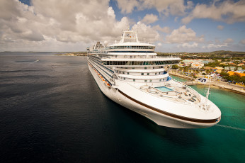 Картинка bonaire корабли лайнеры океанский круиз причал лайнер