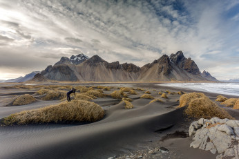 Картинка природа побережье дюны пляж горы