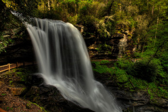 Картинка природа водопады лес река водопад