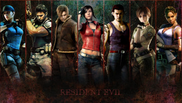 Картинка видео+игры resident+evil jill valentine biohazard rebecca chambers billy coen claire redfield leon scott kennedy chris resident evil sheva alomar