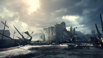 Картинка видео+игры the+witcher+3 +wild+hunt скала