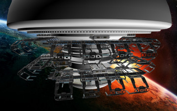 Картинка видео+игры star+trek+online планета вселенная полет космический корабль