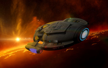 Картинка видео+игры star+trek+online вселенная полет космический корабль