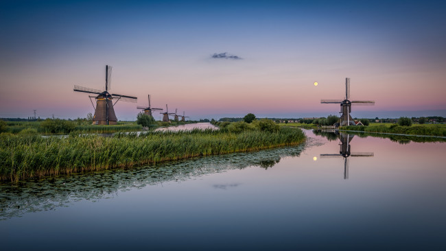 Обои картинки фото разное, мельницы, пейзаж, ветряк