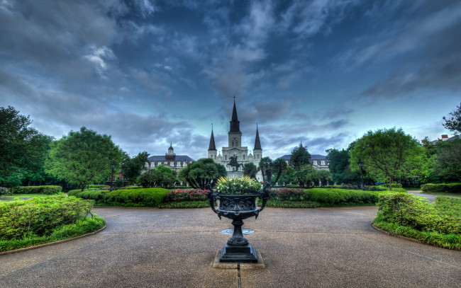 Обои картинки фото города, - улицы,  площади,  набережные, hdr, ackson, square, new, orleans
