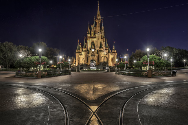 Обои картинки фото города, диснейленд, greg, stevenson, photographer, photo, disneyland, парк, замок