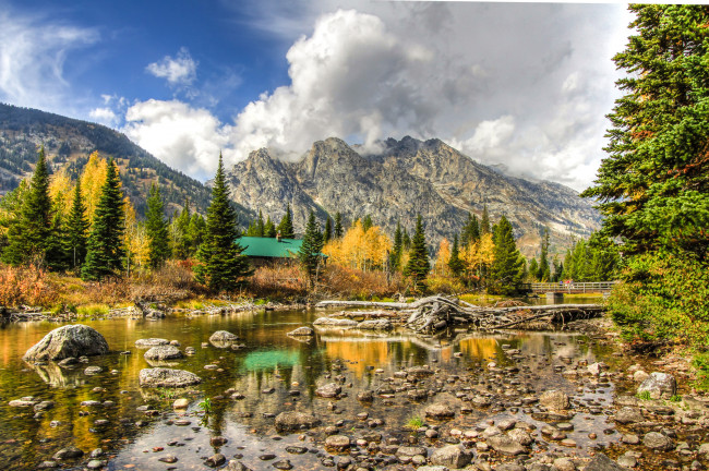 Обои картинки фото природа, реки, озера, горы, лес, река