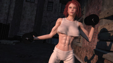 Картинка 3д+графика люди+ people взгляд девушка фон