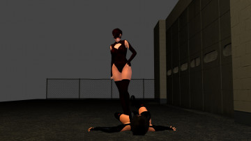 Картинка night+owl`s+new+foe +part+7 3д+графика фантазия+ fantasy фон взгляд девушки