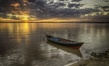 Картинка корабли лодки +шлюпки рассвет