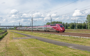 Картинка техника поезда состав локомотив рельсы