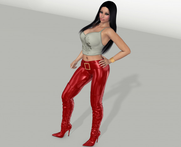 Обои картинки фото 3д графика, люди , people, взгляд, девушка, фон