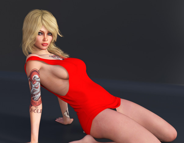 Обои картинки фото 3д графика, люди , people, взгляд, фон, девушка