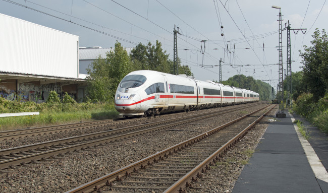 Обои картинки фото техника, поезда, рельсы, состав, локомотив