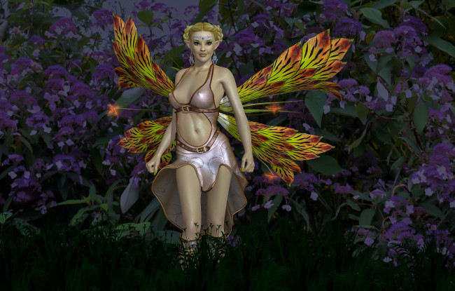 Обои картинки фото 3д графика, эльфы , elves, фея, взгляд, фон