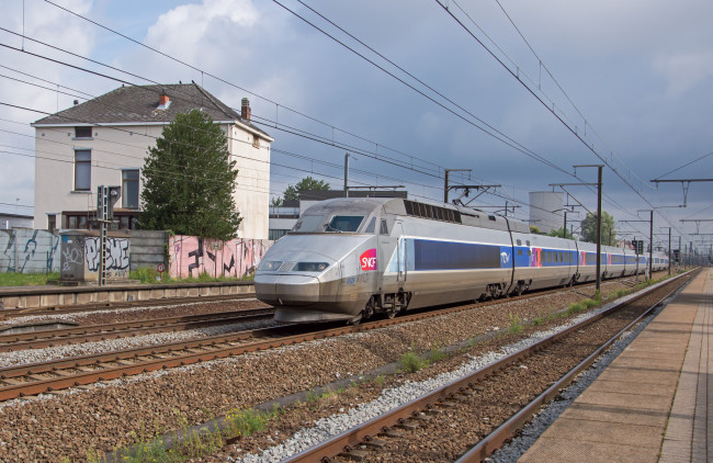 Обои картинки фото техника, электровозы, состав, локомотив, рельсы