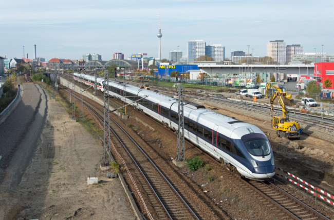 Обои картинки фото техника, поезда, состав, рельсы, локомотив