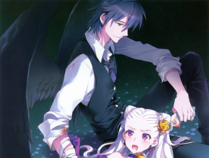 Картинка аниме ангелы +демоны двое