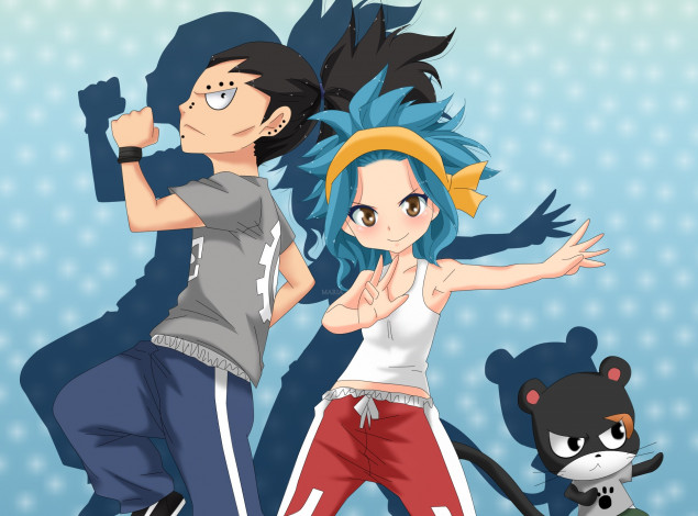 Обои картинки фото аниме, fairy tail, хвост, феи