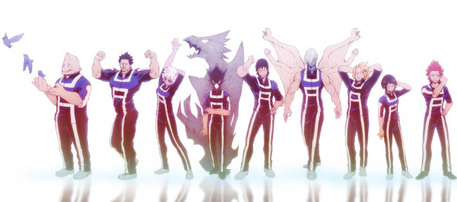 Обои картинки фото аниме, boku no hero academia, моя, геройская, академия