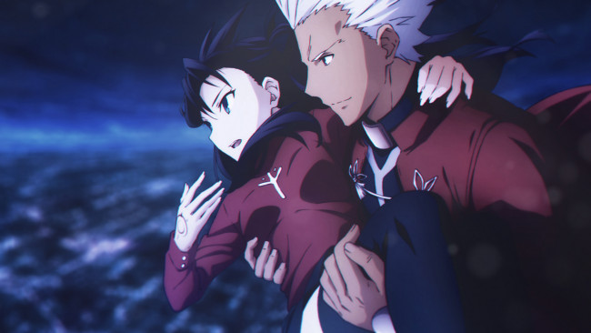 Обои картинки фото аниме, fate, stay night, рин, арчер
